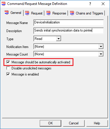 OmniServer Setting Automatically Activated Message