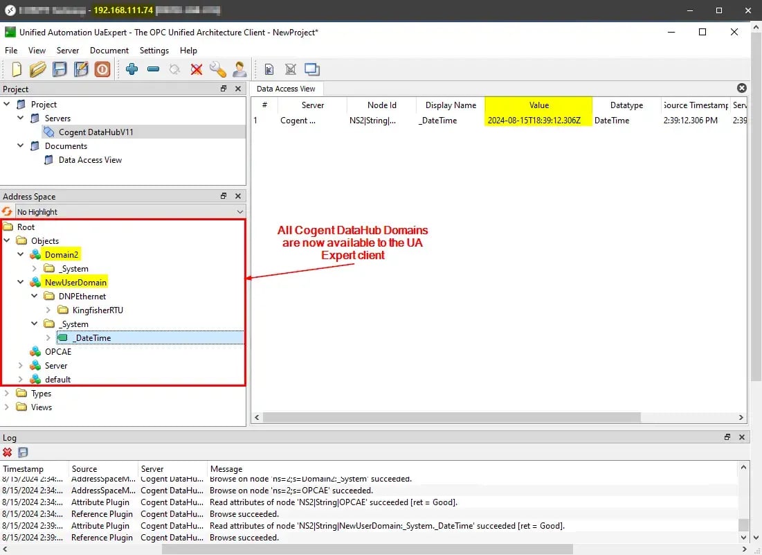 DataHub OPC UA All Data Access