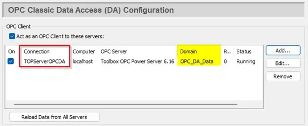 Cogent DataHub OPC DA Domain