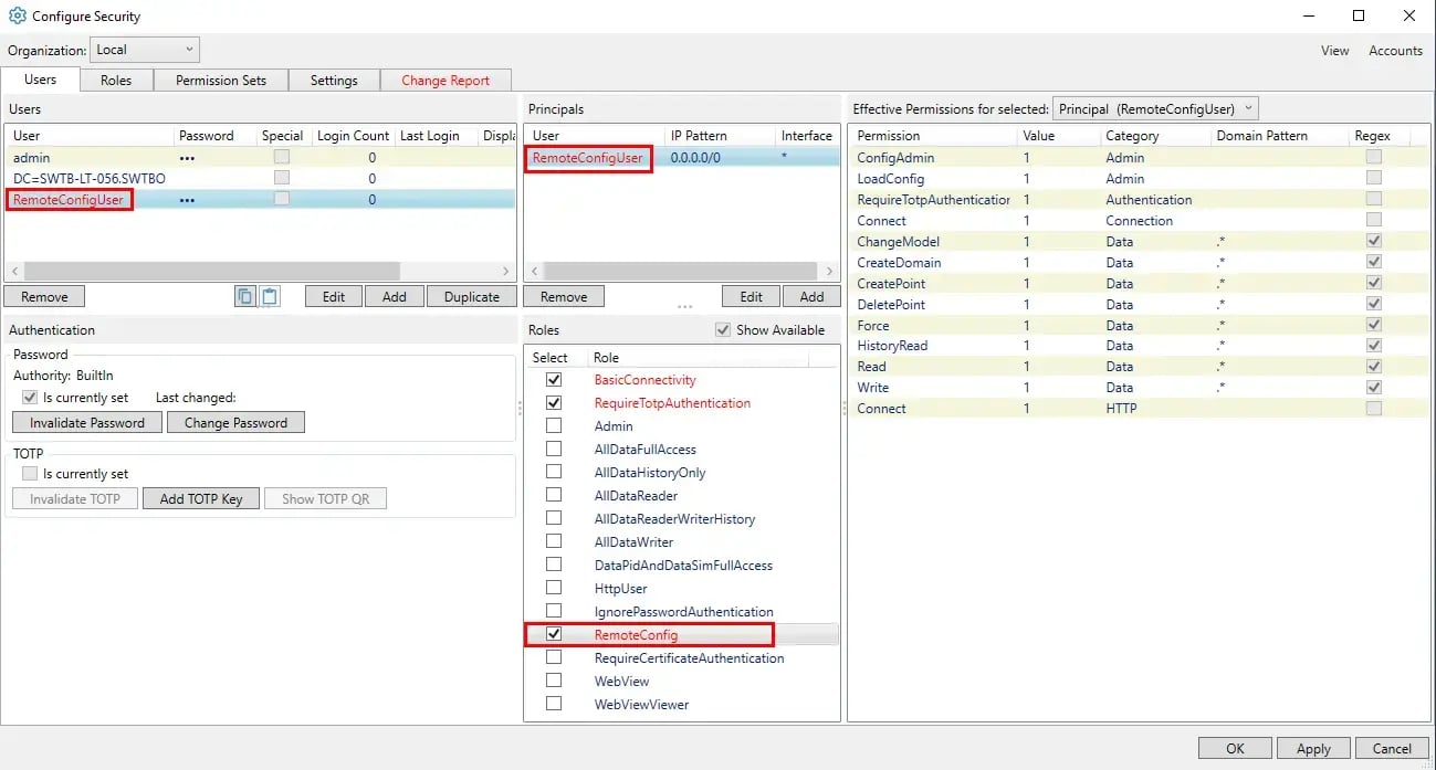 DataHub Remote Config Role To User