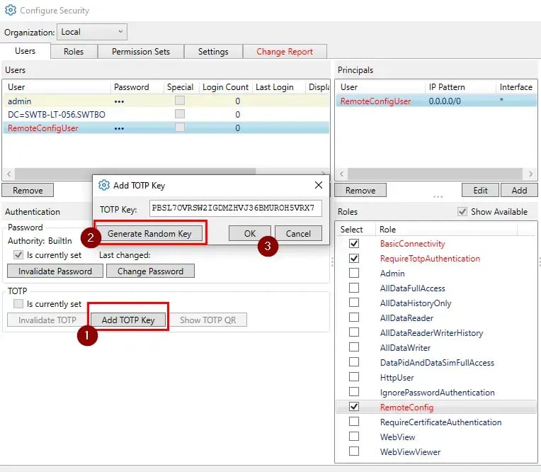 DataHub Generating TOPT KeyFor User