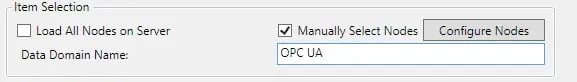 DataHub OPC UA Connect Item Select