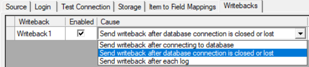 Data Logger Writeback