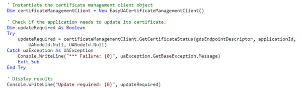 UA Certificate Mgmt Object Example