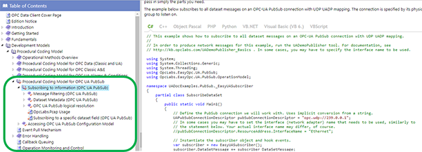 Screenshot - OPC UA PubSub Example