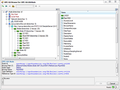 OPC UA Browse Dialog & Tools Speed OPC Client UI Development