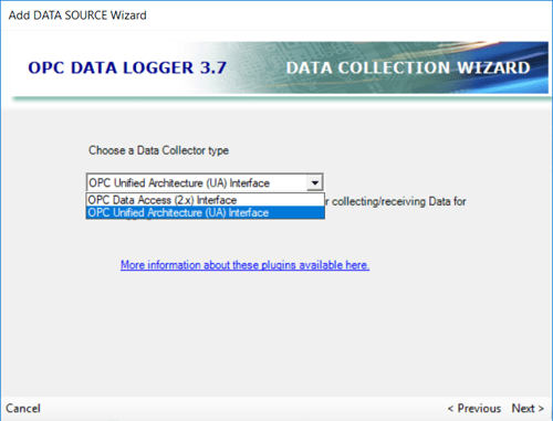 Adding an OPC Data Logger UA Connection