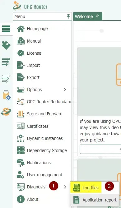 OPC Router Log Files