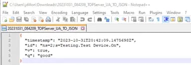 OPC Router JSON Content