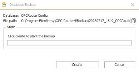 OPC_Router_database_backup