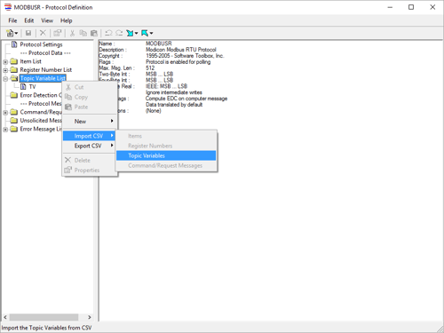 Screenshot - OmniServer Topic Variable Import via Right-Click