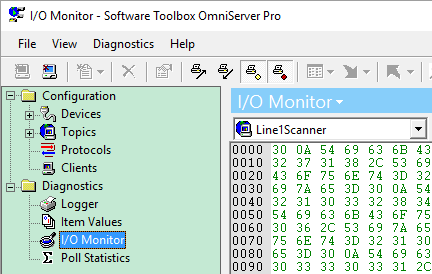 Troubleshoot Protocol Sends/Receives in OmniServer I/O Monitor