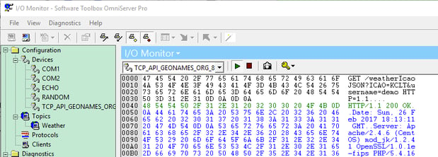 Using OmniServer I/O Monitor to Decode Protocol