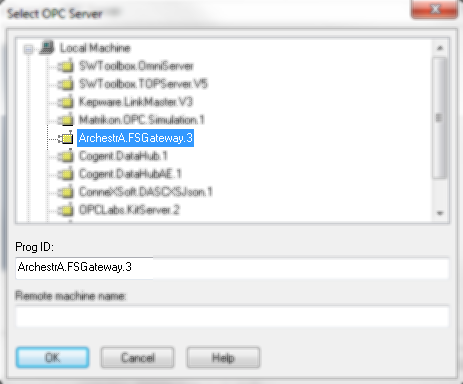Screenshot - Connecting TOP Server OPC Client to Wonderware