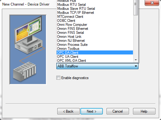 Configuring OPC DA Client Driver
