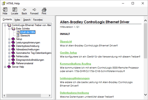 TOP Server ControLogix Help File in German