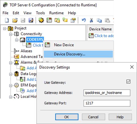 CODESYS Device Discovery in TOP Server
