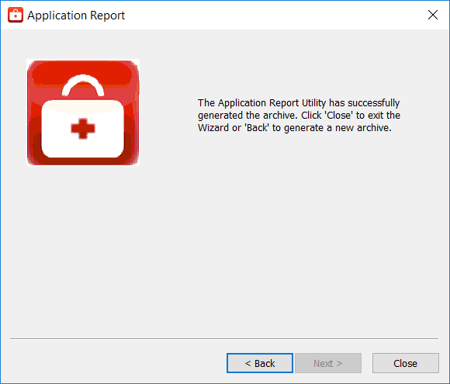 Screenshot - Application Report Completed