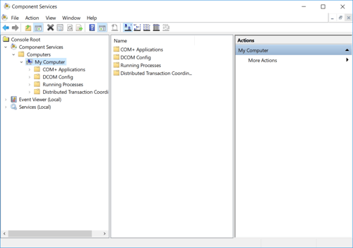 Screenshot - Windows Component Services