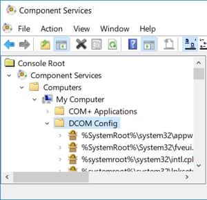 Screenshot - Component Services DCOM Config