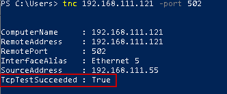Screenshot_PowerShell_Example_Command_Test_NetConnection_Successful